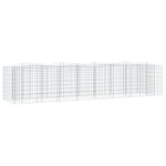 vidaXL Strat înălțat cu gabion arcuit, 400x100x100 cm, fier galvanizat