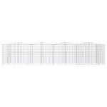 vidaXL Strat înălțat cu gabion arcuit, 400x100x100 cm, fier galvanizat