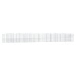 vidaXL Strat înălțat cu gabion arcuit, 800x100x100 cm, fier galvanizat