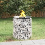 vidaXL Vatră de foc din gabion Ø 50 cm fier galvanizat vidaXL Vatră de foc din gabion Ø 50 cm fier galvanizat