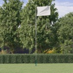 vidaXL Stâlp de steag telescopic, argintiu, 6,23 m, aluminiu vidaXL Stâlp de steag telescopic, argintiu, 6,23 m, aluminiu
