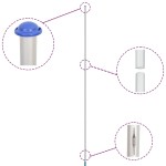 vidaXL Stâlp de steag telescopic, argintiu, 6,23 m, aluminiu vidaXL Stâlp de steag telescopic, argintiu, 6,23 m, aluminiu