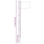 vidaXL Stâlp de steag telescopic, argintiu, 6,23 m, aluminiu vidaXL Stâlp de steag telescopic, argintiu, 6,23 m, aluminiu