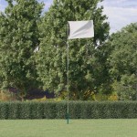 vidaXL Stâlp de steag telescopic, argintiu, 5,55 m, aluminiu vidaXL Stâlp de steag telescopic, argintiu, 5,55 m, aluminiu