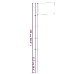 vidaXL Stâlp de steag telescopic, argintiu, 5,55 m, aluminiu vidaXL Stâlp de steag telescopic, argintiu, 5,55 m, aluminiu