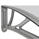 vidaXL Copertină de ușă, gri, 300x100 cm, policarbonat