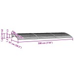 vidaXL Copertină de ușă, gri, 300x100 cm, policarbonat