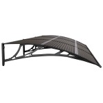 vidaXL Copertină de ușă, negru, 300x100 cm, policarbonat