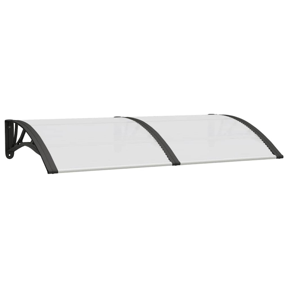 vidaXL Copertină de ușă, negru și transparent, 150x75 cm, policarbonat