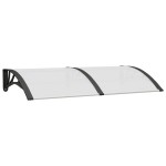 vidaXL Copertină de ușă, negru și transparent, 150x75 cm, policarbonat
