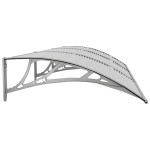 vidaXL Copertină de ușă, gri, 300x75 cm, policarbonat vidaXL Copertină de ușă, gri, 300x75 cm, policarbonat