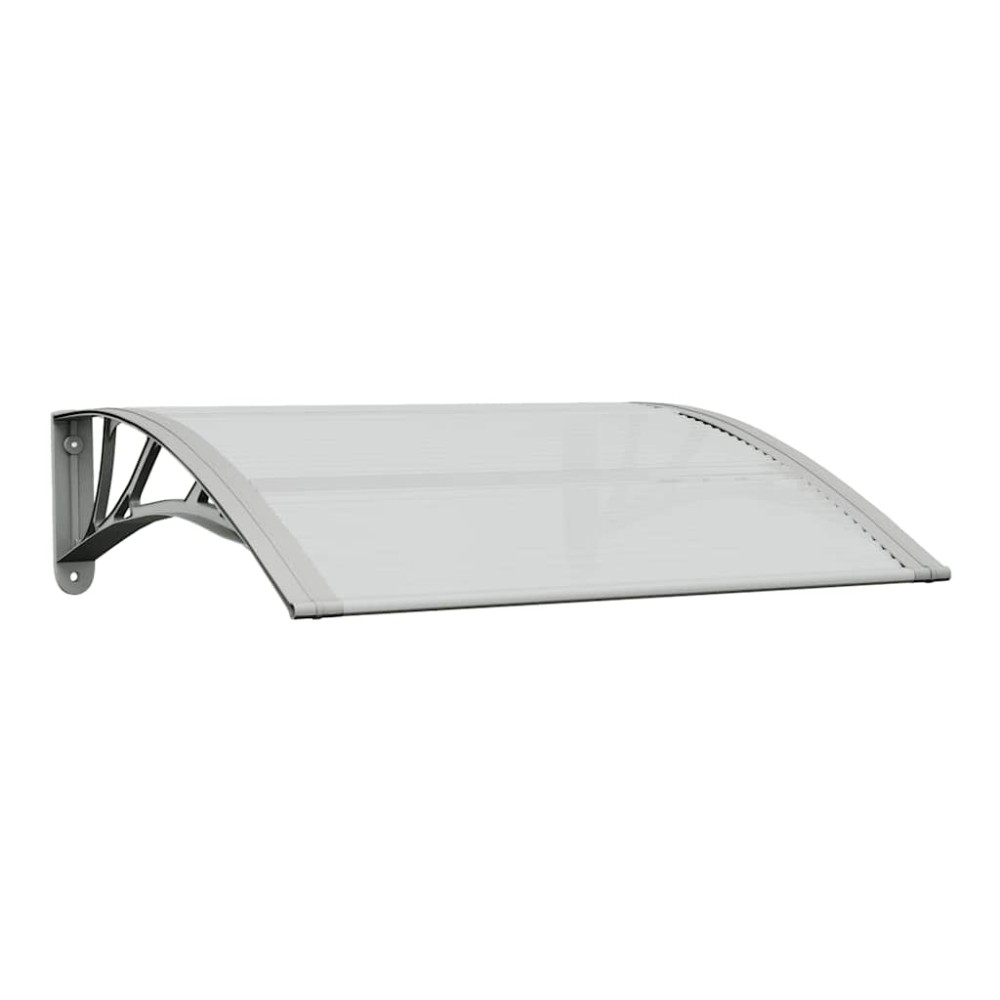 vidaXL Copertină de ușă, gri și transparent, 80x75 cm, policarbonat