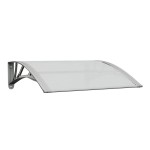 vidaXL Copertină de ușă, gri și transparent, 80x75 cm, policarbonat vidaXL Copertină de ușă, gri și transparent, 80x75 cm, policarbonat