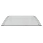 vidaXL Copertină de ușă, gri și transparent, 80x75 cm, policarbonat vidaXL Copertină de ușă, gri și transparent, 80x75 cm, policarbonat