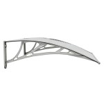 vidaXL Copertină de ușă, gri și transparent, 80x75 cm, policarbonat vidaXL Copertină de ușă, gri și transparent, 80x75 cm, policarbonat