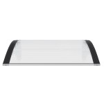 vidaXL Copertină de ușă, negru și transparent, 100x75 cm, policarbonat vidaXL Copertină de ușă, negru și transparent, 100x75 cm, policarbonat