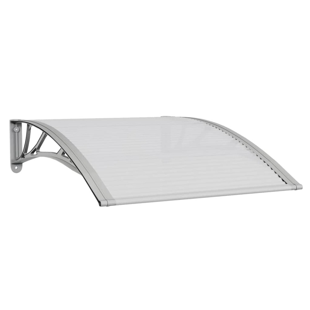 vidaXL Copertină de ușă, gri și transparent, 100x75 cm, policarbonat
