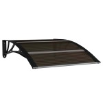 vidaXL Copertină de ușă, negru, 100x75 cm, policarbonat vidaXL Copertină de ușă, negru, 100x75 cm, policarbonat