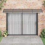 vidaXL Copertină de ușă, negru și transparent, 350x75 cm, policarbonat vidaXL Copertină de ușă, negru și transparent, 350x75 cm, policarbonat