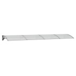 vidaXL Copertină de ușă, gri și transparent, 350x75 cm, policarbonat vidaXL Copertină de ușă, gri și transparent, 350x75 cm, policarbonat