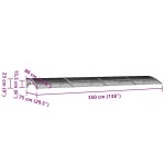 vidaXL Copertină de ușă, gri și transparent, 350x75 cm, policarbonat vidaXL Copertină de ușă, gri și transparent, 350x75 cm, policarbonat