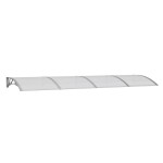 vidaXL Copertină de ușă, gri, 350x100 cm, policarbonat vidaXL Copertină de ușă, gri, 350x100 cm, policarbonat
