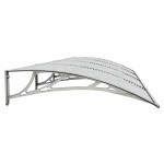 vidaXL Copertină de ușă, gri, 350x100 cm, policarbonat vidaXL Copertină de ușă, gri, 350x100 cm, policarbonat