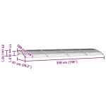 vidaXL Copertină de ușă, gri, 350x100 cm, policarbonat vidaXL Copertină de ușă, gri, 350x100 cm, policarbonat