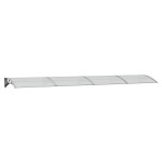 vidaXL Copertină de ușă, gri și transparent, 400x75 cm, policarbonat vidaXL Copertină de ușă, gri și transparent, 400x75 cm, policarbonat