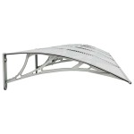 vidaXL Copertină de ușă, gri și transparent, 400x75 cm, policarbonat vidaXL Copertină de ușă, gri și transparent, 400x75 cm, policarbonat