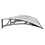 vidaXL Copertină de ușă, negru, 400x100 cm, policarbonat vidaXL Copertină de ușă, negru, 400x100 cm, policarbonat