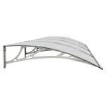 vidaXL Copertină de ușă, gri, 400x100 cm, policarbonat vidaXL Copertină de ușă, gri, 400x100 cm, policarbonat
