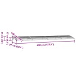 vidaXL Copertină de ușă, gri, 400x100 cm, policarbonat vidaXL Copertină de ușă, gri, 400x100 cm, policarbonat