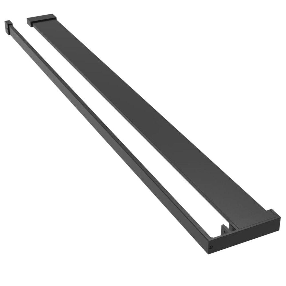 vidaXL Raft de duș pentru perete cabină de duș, negru, 80 cm, aluminiu