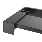 vidaXL Raft de duș pentru perete cabină de duș negru, 115 cm, aluminiu vidaXL Raft de duș pentru perete cabină de duș negru, 115 cm, aluminiu