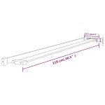 vidaXL Raft de duș pentru perete cabină de duș negru, 118 cm, aluminiu vidaXL Raft de duș pentru perete cabină de duș negru, 118 cm, aluminiu