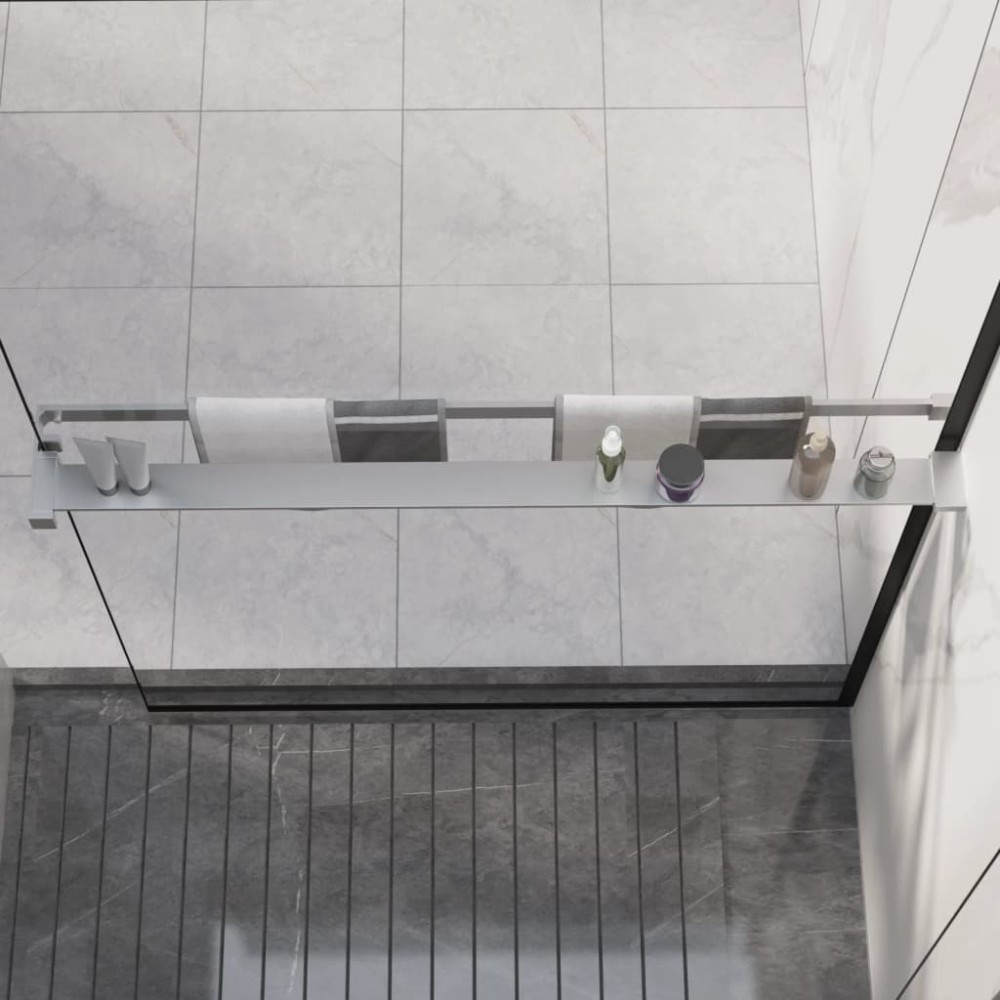 vidaXL Raft de duș pentru perete cabină de duș, crom, 100 cm, aluminiu