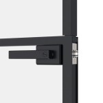 vidaXL Ușă de interior negru 83x201,5 cm sticlă securiz./aluminiu slim vidaXL Ușă de interior negru 83x201,5 cm sticlă securiz./aluminiu slim