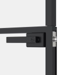 vidaXL Ușă de interior negru 83x201,5 cm sticlă securiz./aluminiu slim