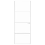 vidaXL Ușă de interior alb 76x201,5 cm sticlă securiz. / aluminiu slim