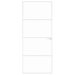 vidaXL Ușă de interior alb 83x201,5 cm sticlă securiz. / aluminiu slim