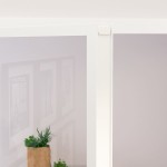 vidaXL Ușă de interior alb 83x201,5 cm sticlă securiz. / aluminiu slim