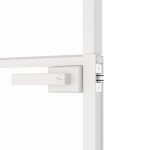 vidaXL Ușă de interior alb 83x201,5 cm sticlă securiz. / aluminiu slim