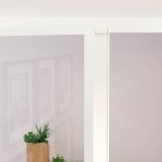 vidaXL Ușă de interior alb 83x201,5 cm sticlă securiz. / aluminiu slim