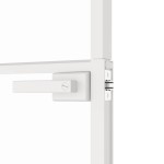 vidaXL Ușă de interior alb 102x201,5 cm sticlă securiz./aluminiu slim