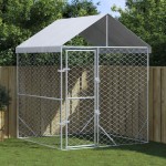 vidaXL Padoc de exterior cu acoperiș argintiu 2x2x2,5m oțel galvanizat vidaXL Padoc de exterior cu acoperiș argintiu 2x2x2,5m oțel galvanizat