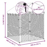 vidaXL Padoc de exterior cu acoperiș argintiu 2x2x2,5m oțel galvanizat vidaXL Padoc de exterior cu acoperiș argintiu 2x2x2,5m oțel galvanizat