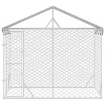 vidaXL Padoc de exterior&acoperiș argintiu 3x1,5x2,5 m oțel galvanizat