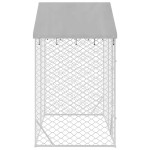 vidaXL Padoc de exterior&acoperiș argintiu 3x1,5x2,5 m oțel galvanizat