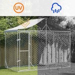 vidaXL Padoc de exterior&acoperiș argintiu 3x1,5x2,5 m oțel galvanizat